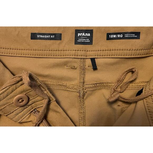 Prana Halle Straight Pants Women’s Size 18W Brown Straight Fit Stretch Hiking - Picture 7 of 12